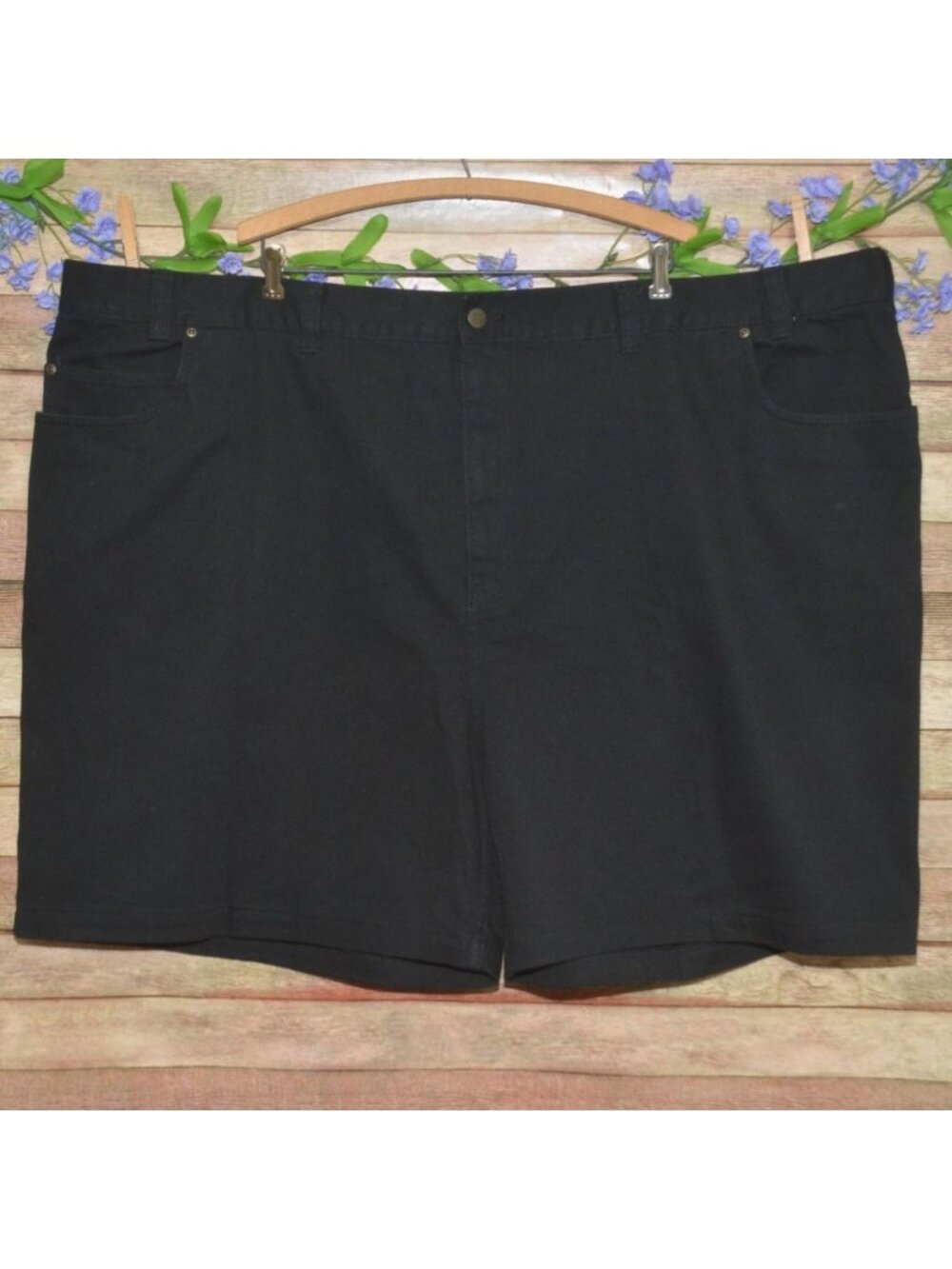 Big Mens Very Black Denim Jean Short Jorts Big & Tall Size 58 7" Inseam Cotton